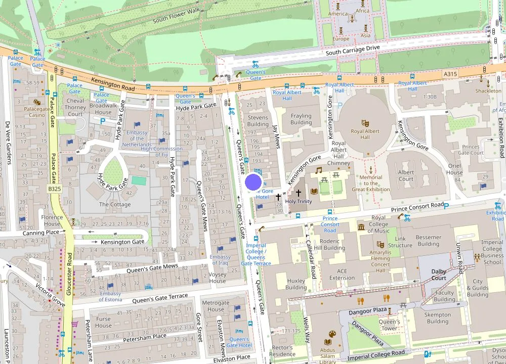 Map: The Gore London - Starhotels Collezione