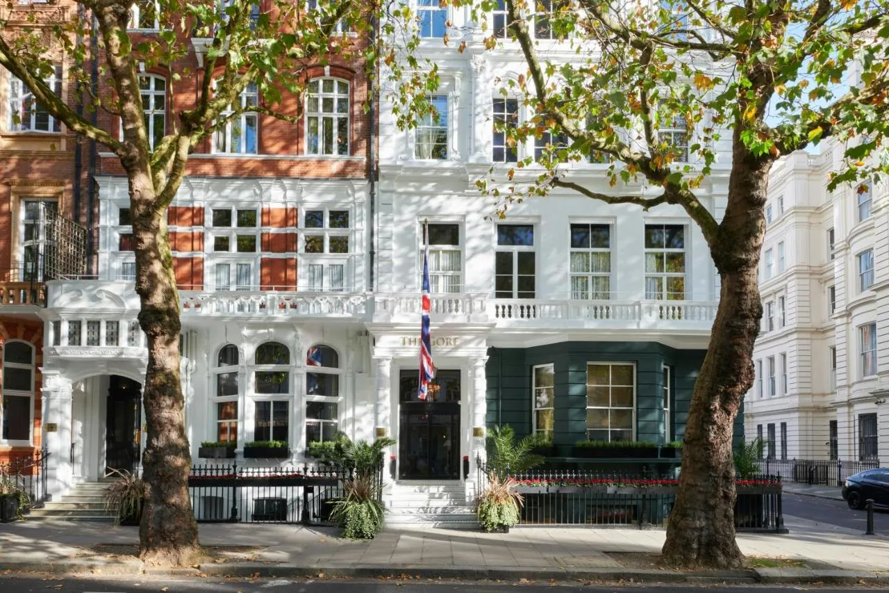 White period building exterior of The Gore London on Queen's Gate